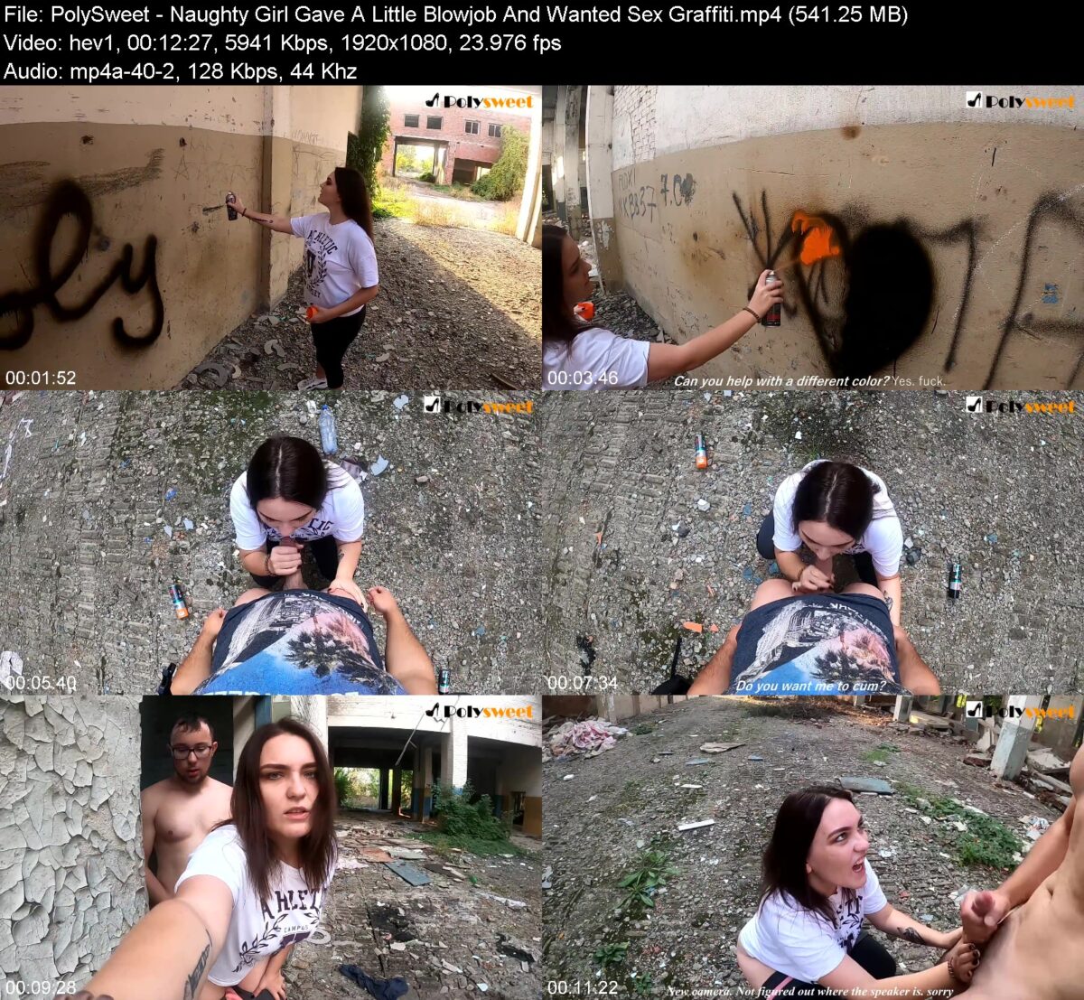 PolySweet - Naughty Girl Gave A Little Blowjob And Wanted Sex Graffiti