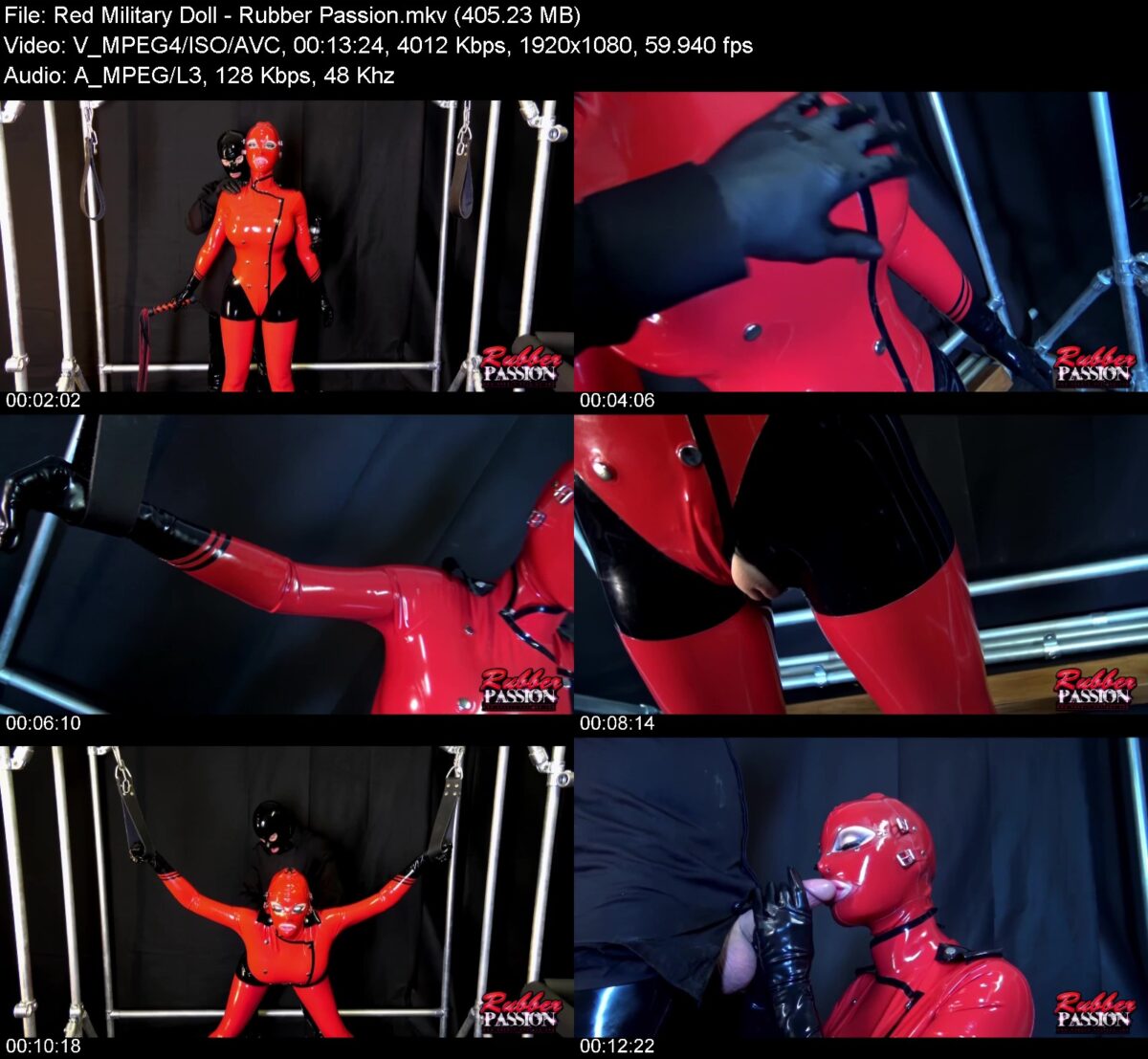 Red Military Doll in Rubber Passion