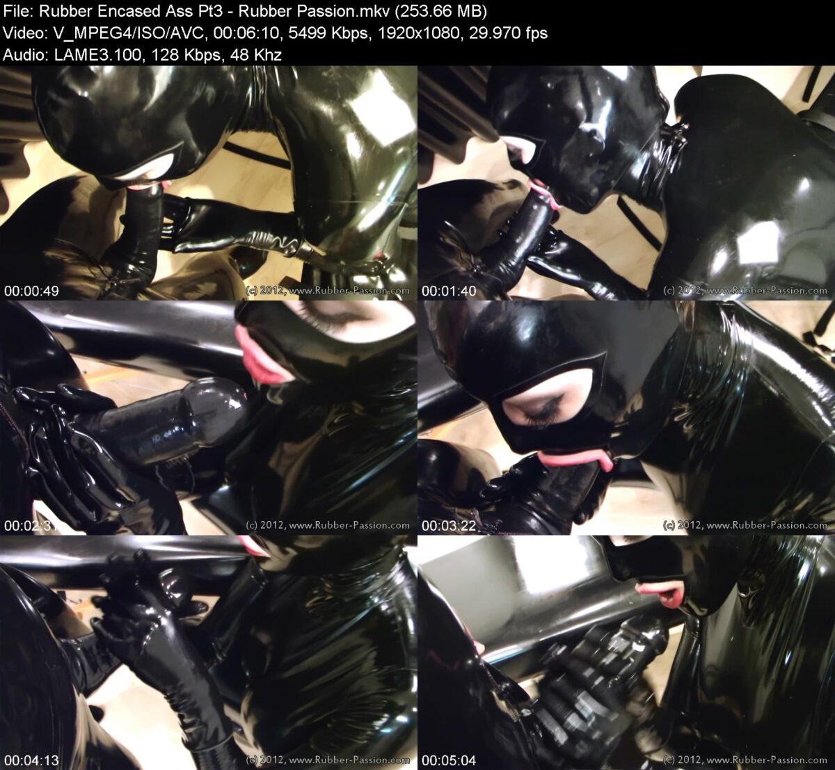 Actress: Rubber Encased Ass Pt3. Title and Studio: Rubber Passion