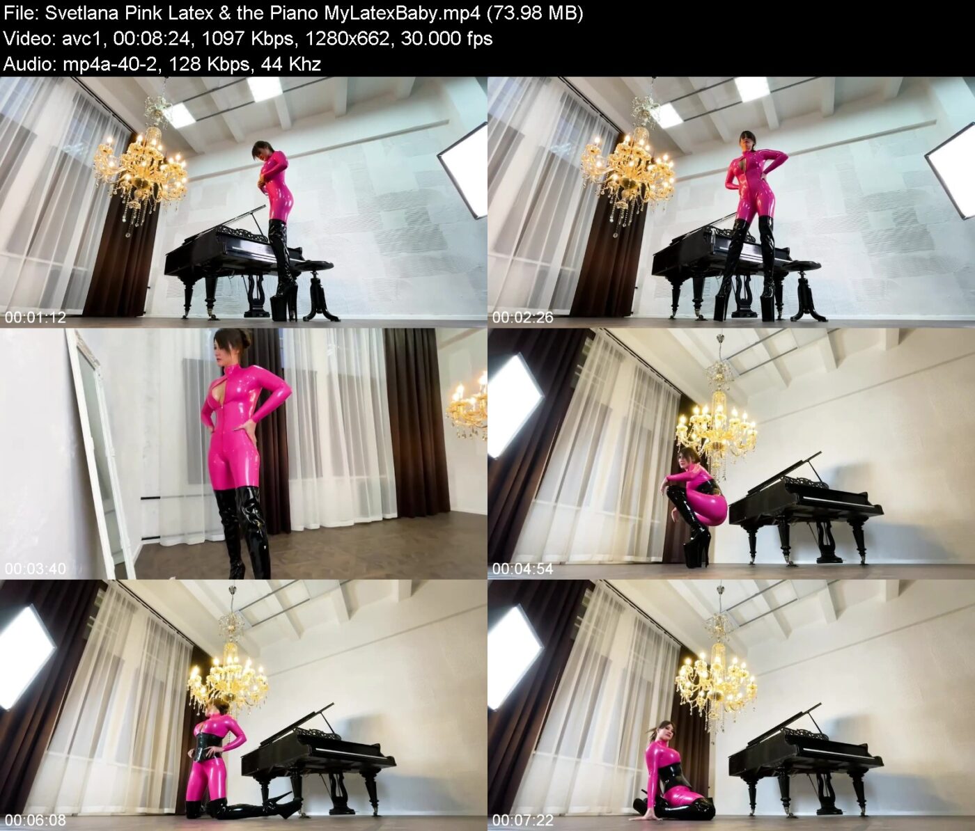 Svetlana Pink Latex & the Piano MyLatexBaby