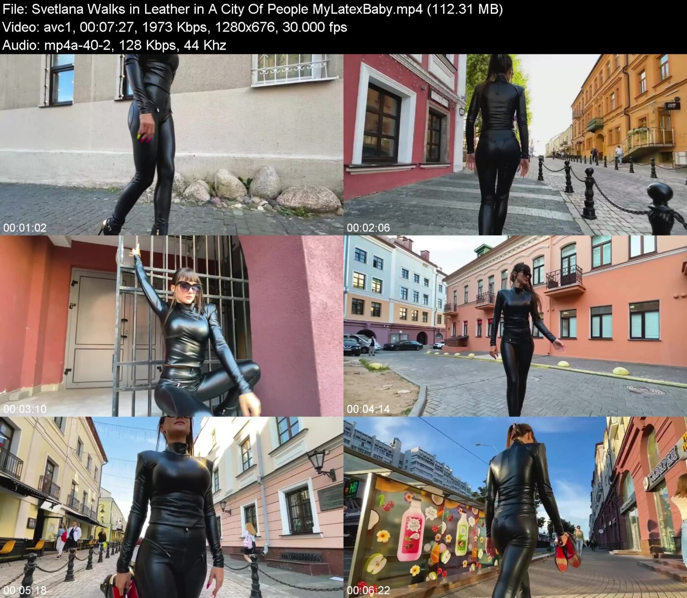 Svetlana Walks in Leather in A City Of People MyLatexBaby