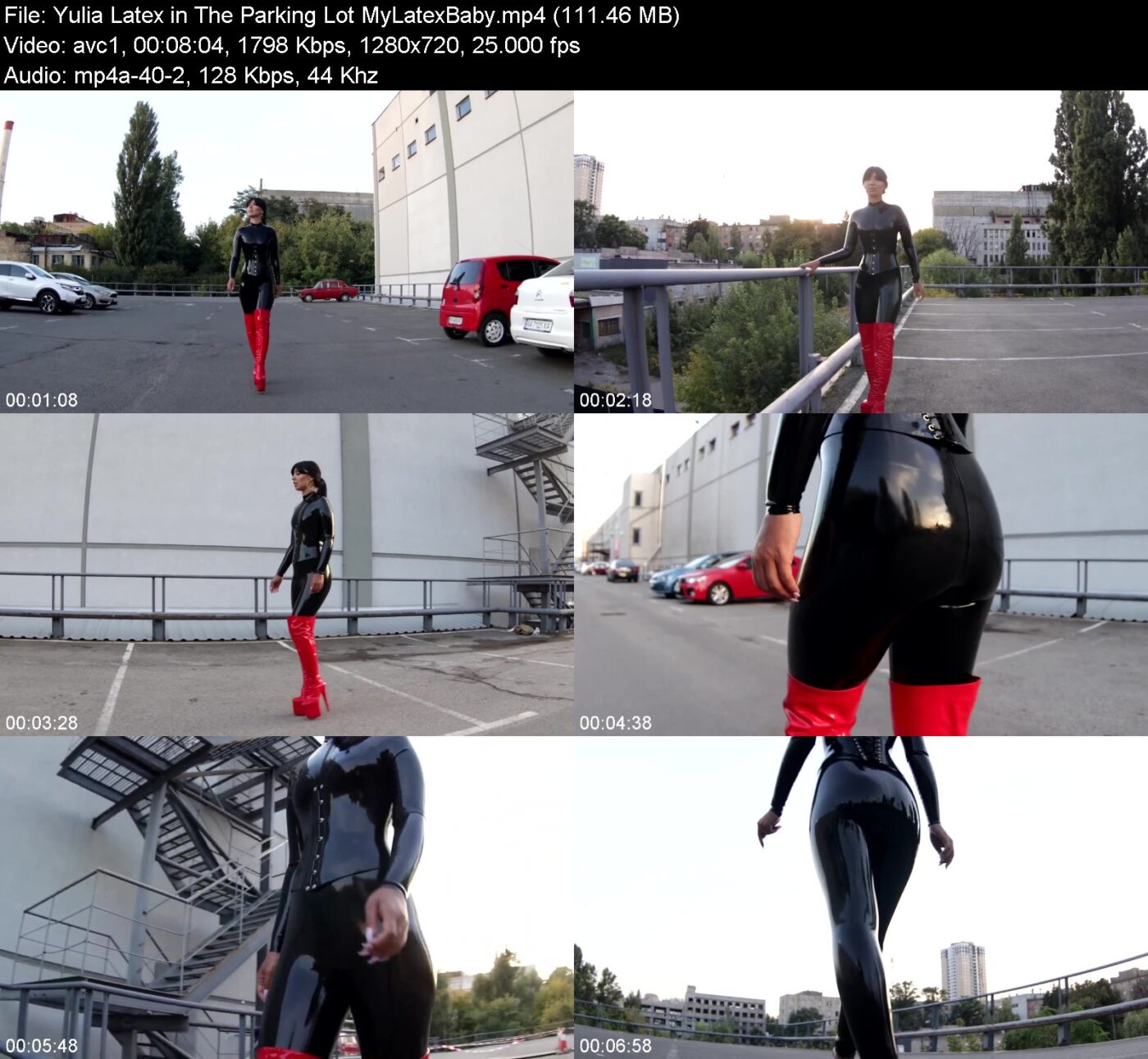 Yulia Latex in The Parking Lot MyLatexBaby