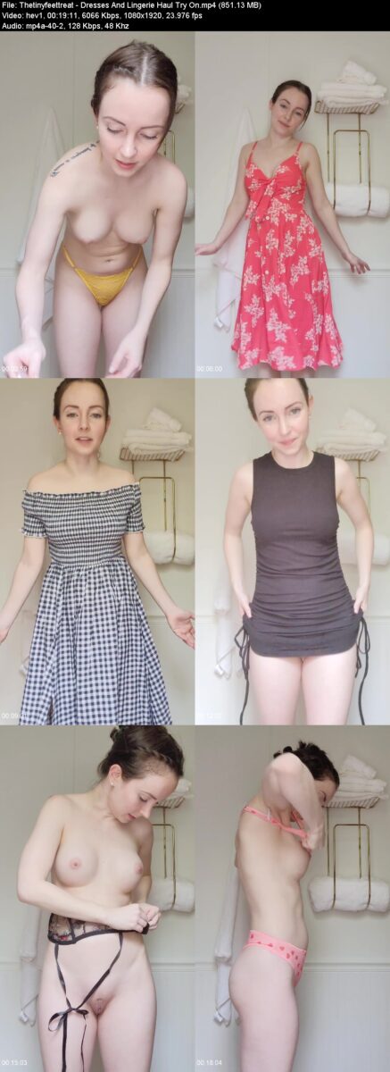 Actress: Thetinyfeettreat. Title and Studio: Dresses And Lingerie Haul Try On