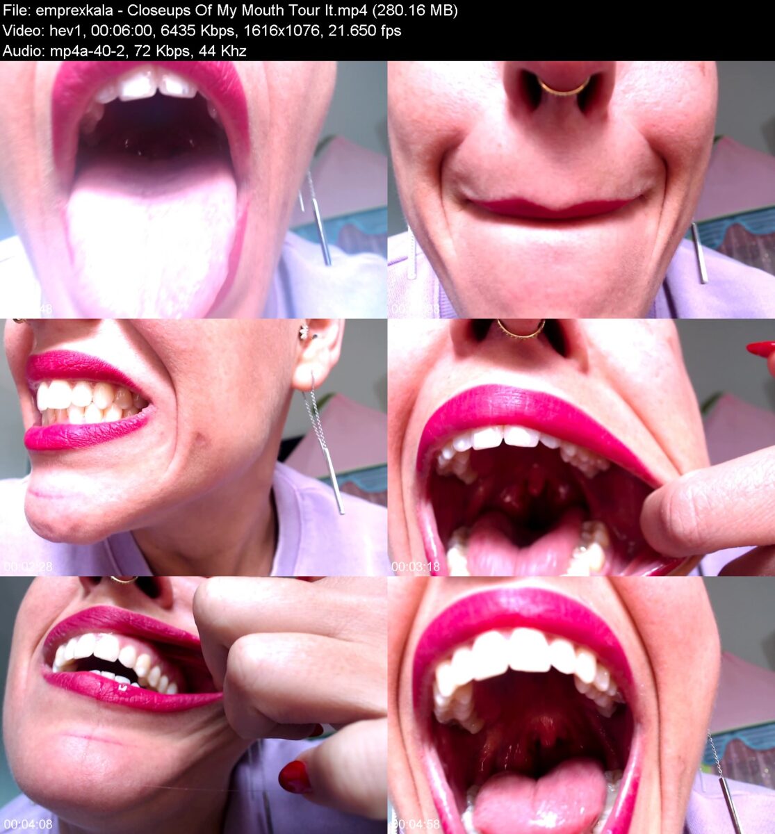 Actress: emprexkala. Title and Studio: Closeups Of My Mouth Tour It