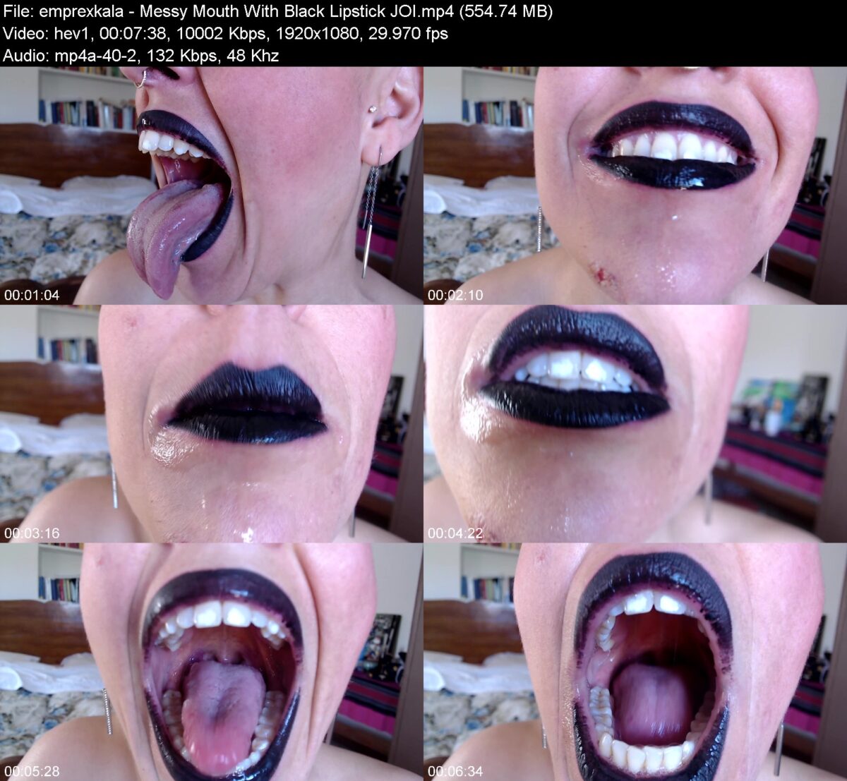 emprexkala - Messy Mouth With Black Lipstick JOI