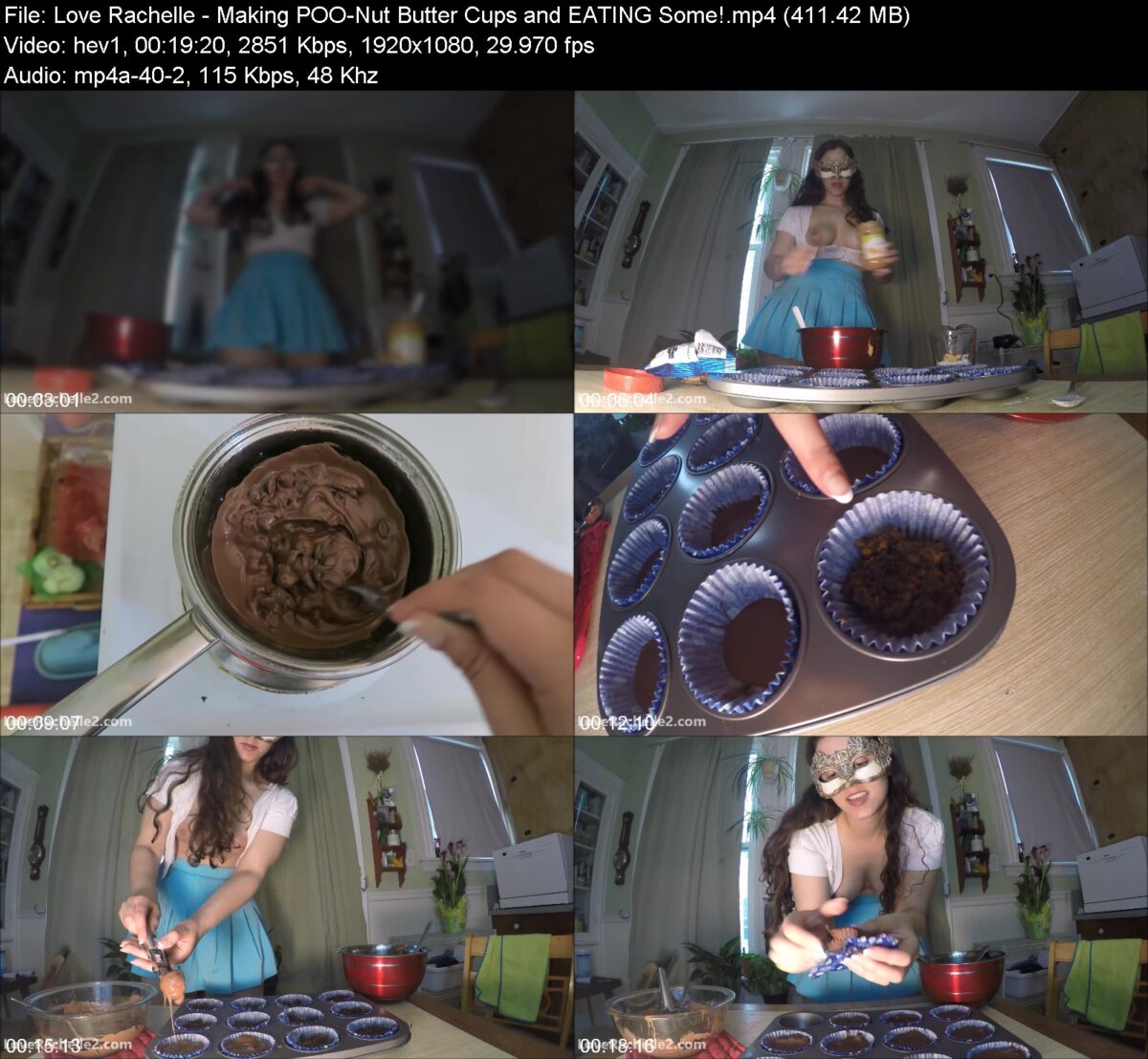 Actress: Love Rachelle. Title and Studio: Making POO-Nut Butter Cups and EATING Some!