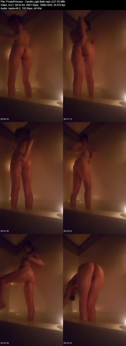 Actress: FrostyPrincess. Title and Studio: Candle Light Bath